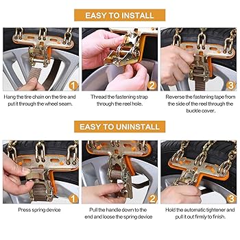 Amazon.com: SENWELL-KA 8 Pack Snow Chains Multi-function